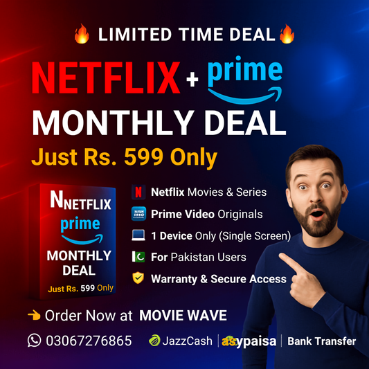 Netflix + Prime Video 1 Month Offer